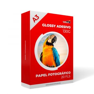 Adesivo Glossy Tamanho A3 Papéis Fotográficos Papelaria