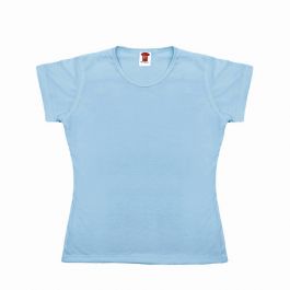 Camiseta Regata Azul Bebê 100% Poliéster