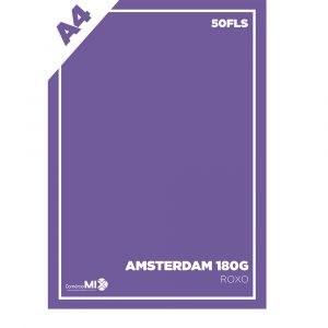 Papel Color Plus 180g A4 50Fls Amsterdam (Roxo)