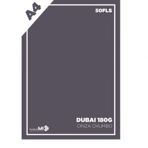 Papel Color Plus 180g A4 50Fls Dubai (Cinza Chumbo)