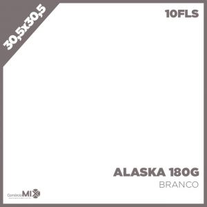 Papel Color Plus 180g 30,5x30,5cm Alaska (Branco) 10 Folhas