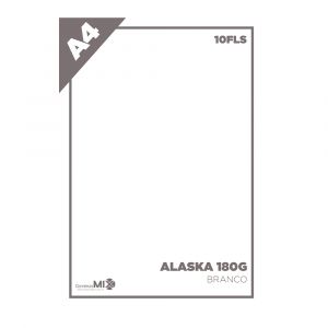 Papel Color Plus 180g A4 10Fls Alaska (Branco)