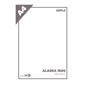 Papel Color Plus 180g A4 50Fls Alaska (Branco)