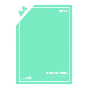 Papel Color Plus 180g A4 10Fls Aruba (Azul Tiffany)