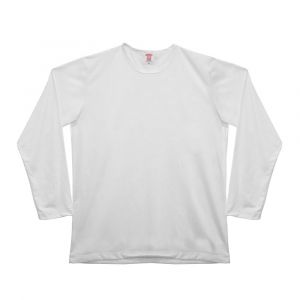Camiseta Branca de Manga Longa 100% Poliéster
