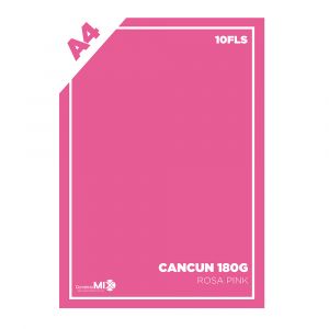 Papel Color Plus 180g A4 10Fls Cancun (Rosa Pink)