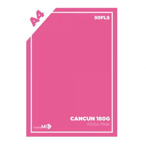 Papel Color Plus 180g A4 50Fls Cancun (Rosa Pink)