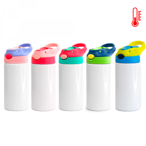 Garrafa Térmica em Aço Inox Branco 350ml com Bico Autom. - Diversas cores