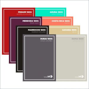 80 folhas Papel Color Plus 180G A4 - Kit 03 (8 cores)