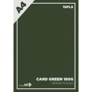 Papel Color Plus Card 180g A4 Card Green 10fls