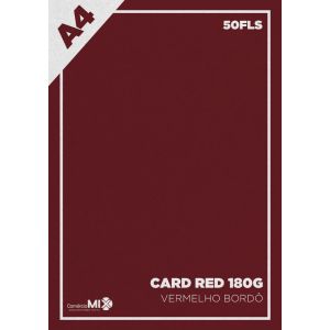 Papel Color Plus Card 180g A4 Card Red 50fls