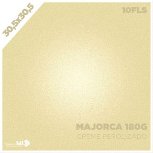 Papel Color Plus 180g 30,5x30,5cm Majorca (Pérola Metalizado) 10 Folhas