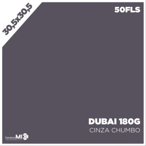 Papel Color Plus 180g 30,5x30,5cm Dubai (Cinza Chumbo) 50 Folhas