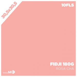Papel Color Plus 180g 30,5x30,5cm Fidji (Rosa Chá) 10 Folhas