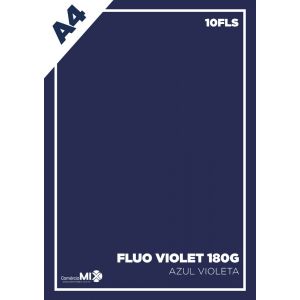 Papel Color Plus Fluo 180g A4 10Fls Violet (Roxo Neon)