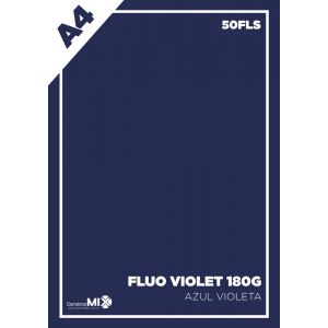Papel Color Plus Fluo 180g A4 50Fls Violet (Roxo Neon) 