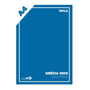Papel Color Plus 180g A4 10Fls Grécia (Azul Royal)