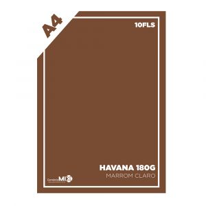 Papel Color Plus 180g A4 10Fls Havana (Marrom Claro)