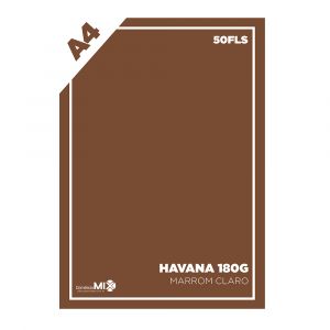 Papel Color Plus 180g A4 50Fls Havana (Marrom Claro)