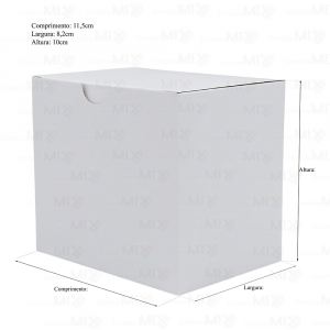 100 Caixas Brancas p/ Embalar Canecas - Sem Alça e Visor