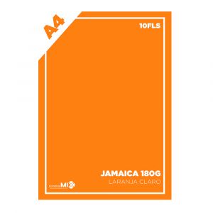 Papel Color Plus 180g A4 10Fls Jamaica (Laranja Claro)