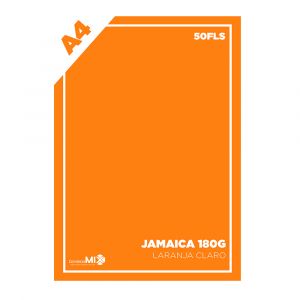 Papel Color Plus 180g A4 50Fls Jamaica (Laranja Claro)