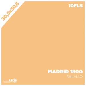Papel Color Plus 180g 30,5x30,5cm Madrid (Salmão) 10 Folhas
