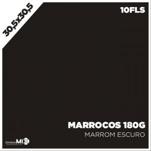 Papel Color Plus 180g 30,5x30,5 10Fls Marrocos (Marrom Escuro)