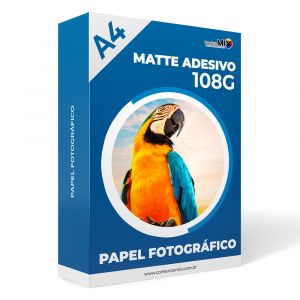 Papel Fotográfico Matte Adesivo A4 108g