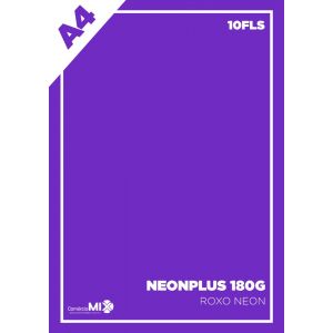 Papel Neon Plus 180g A4 10Fls - Roxo