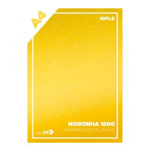 Papel Color Plus 180g A4 10Fls Noronha (Amarelo Metalizado)