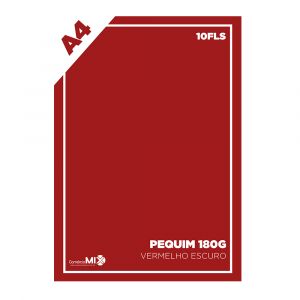 Papel Color Plus 180g A4 10Fls Pequim (Vermelho Escuro)