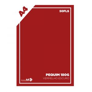 Papel Color Plus 180g A4 50Fls Pequim (Vermelho Escuro)