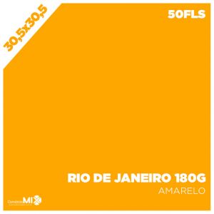 Papel Color Plus 180g 30,5x30,5cm Rio de Janeiro (Amarelo) 50 Folhas