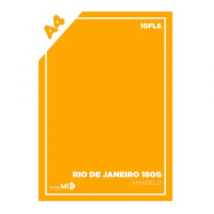 Papel Color Plus 180g A4 10Fls Rio de Janeiro (Amarelo)