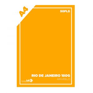 Papel Color Plus 180g A4 50Fls Rio de Janeiro (Amarelo)