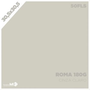 Papel Color Plus 180g 30,5x30,5cm Roma (Cinza Claro) 50 Folhas