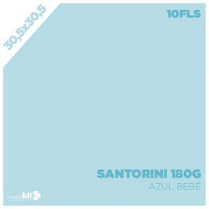 Papel Color Plus 180g 30,5x30,5cm - Santorini (Azul Bebê) 10Fls 