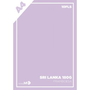 Papel Color Plus 180g A4 10Fls Sri Lanka (Framboesa)