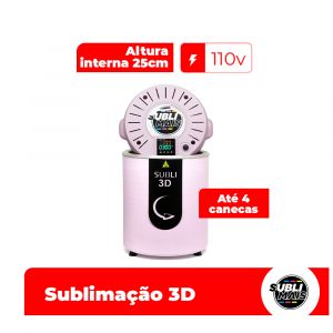 Máquina de Sublimação SubliMais 3D PRO - Rosa (110V)