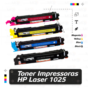 Kit 04 Toners Novos Compatíveis HP CP1025 e CP1025NW
