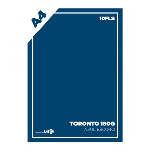 Papel Color Plus 180g A4 10Fls Toronto (Azul Escuro)