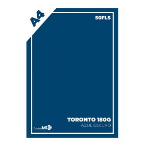 Papel Color Plus 180g A4 50Fls Toronto (Azul Escuro)