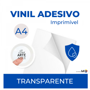 Vinil Adesivo MASTERPRINT Imprimivel à Prova D'água A4 - Transparente 10 Folhas