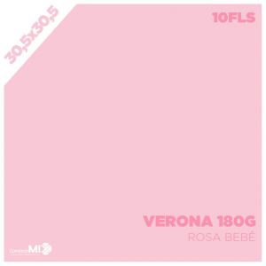 Papel Color Plus 180g 30,5x30,5cm Verona (Rosa Bebê) 10 Folhas