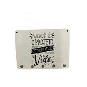 Placa em MDF 3mm - 20x20cm Porta chaves