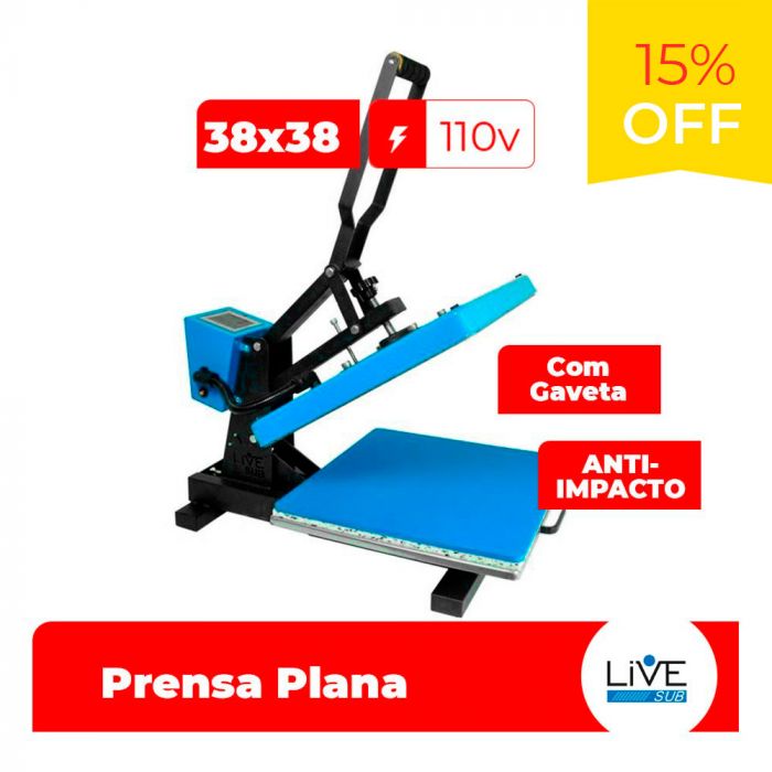 Prensa Térmica Plana 38x38 Premium