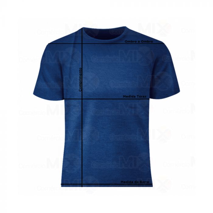 Camiseta Tradicional Azul Royal 100% Poliéster